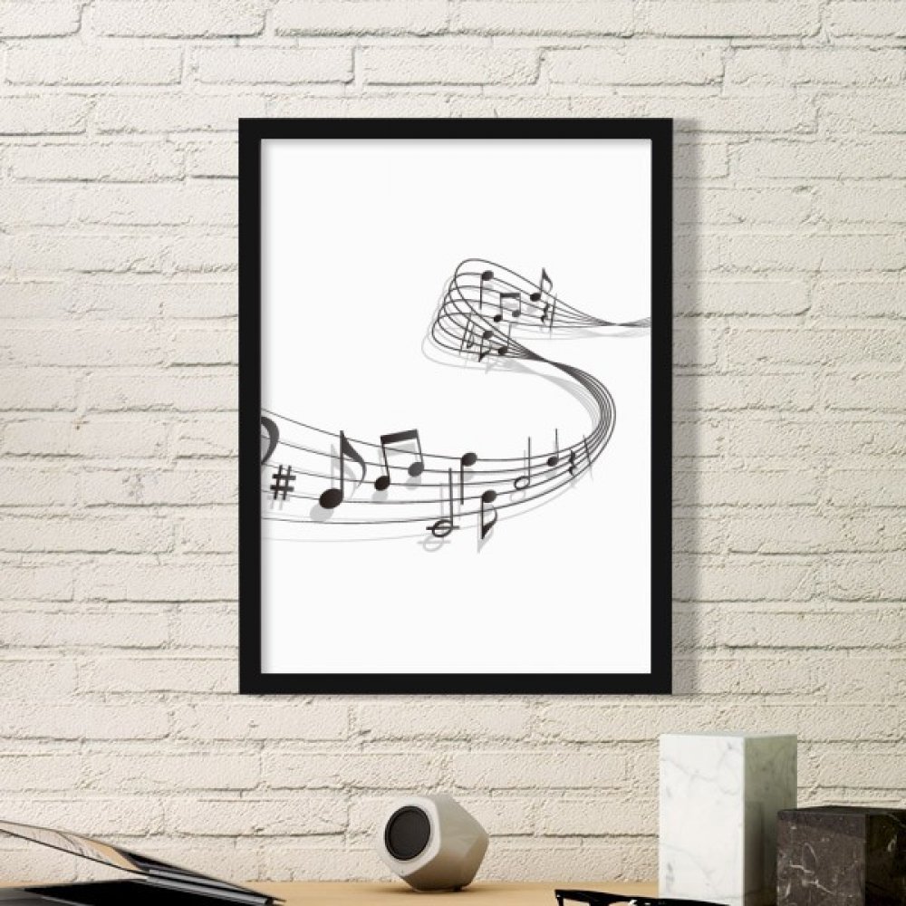 Chanson musique score cadre photo noir small pour sticker mural