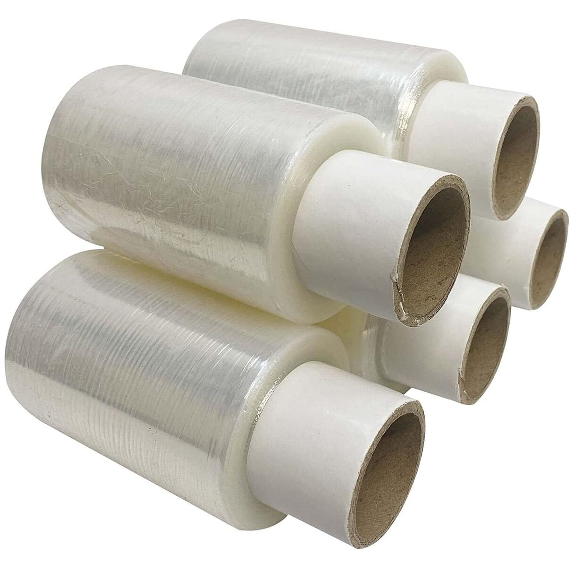 100mm Clear Mini Stretch Shrink Wrap 150m Long Roll Mini Core 17mu Pallet Wrap, Cling Film, Plastic Wrap Packaging for Removals, Industrial & Warehouse Use (2)