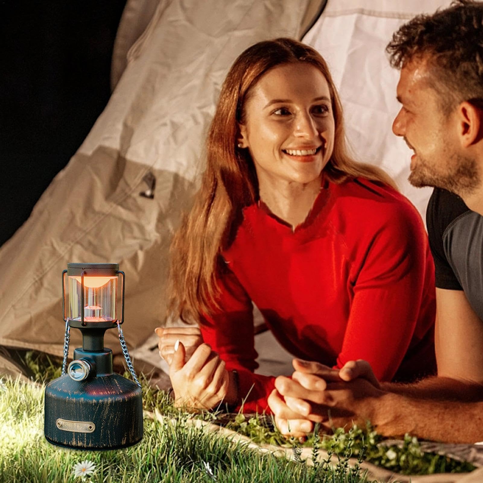 Luz de campamento de ambiente al aire libre | Lámpara de emergencia | Linterna LED vintage, durabilidad compacta, estilo retro, linterna LED de camping de 6 W, impermeable, sensor de soplado simulado, | Linterna LED vintage, durabilidad compacta, estilo r