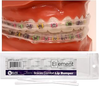 Comfort Cover Braces Guard/Lip and Mouth Protector - Snap on Cover Strip for Braces - Orthodontic/Dental Quality (Clear)