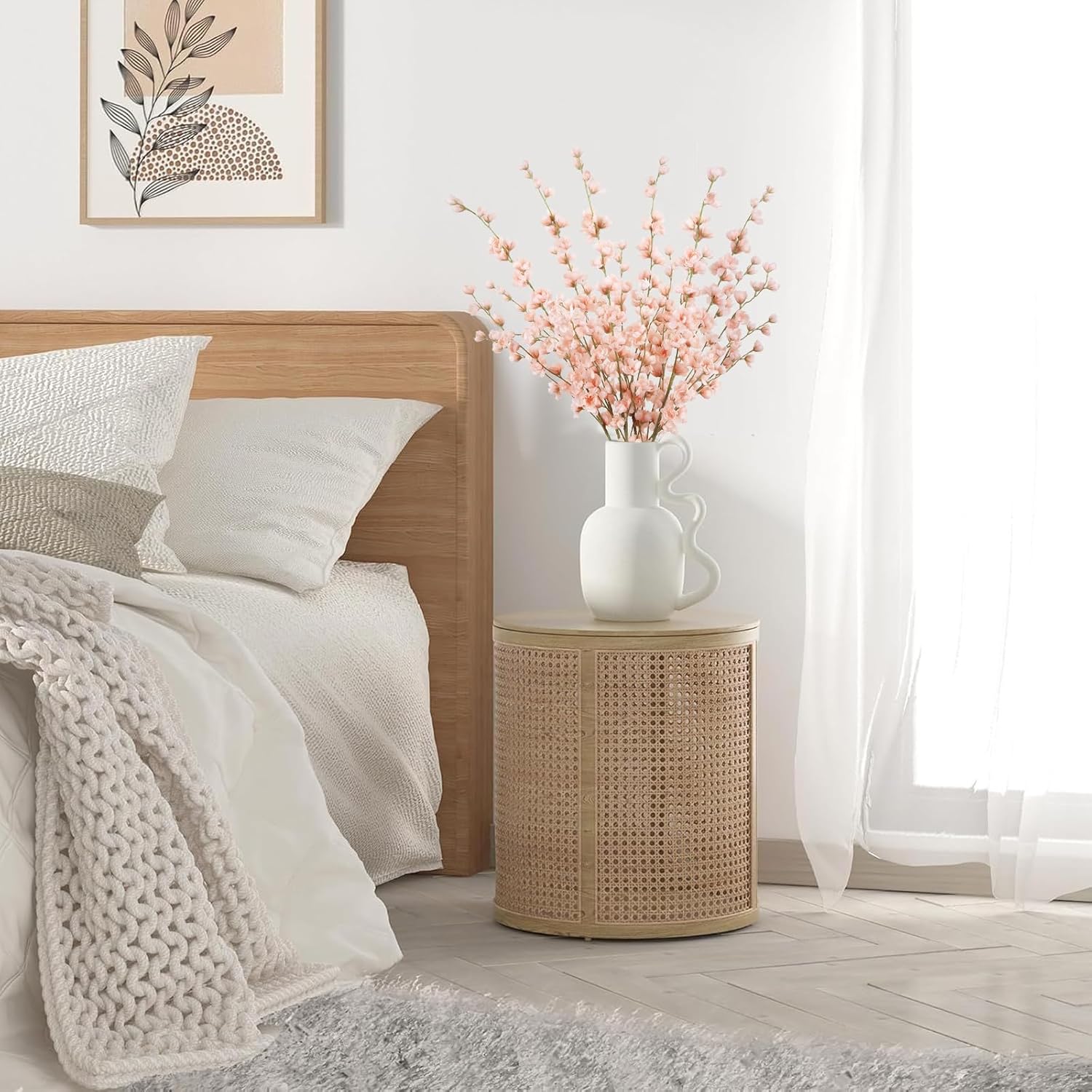 IPOPU Delphinium Artificial Flowers,5PCS Tall Pink Fake Flowers 45.6in Long Stem Silk Flowers for Tall Vase Table Centerpieces Wedding Home Decor (Pink) - Image 6