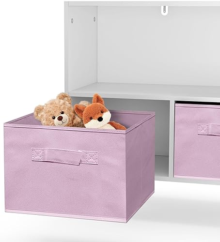 Miniatura 4 de CuisinSmart Estantería infantil con organizador de almacenamiento de juguetes, estantería de 35.5 pulgadas con contenedores para guardería, sala de