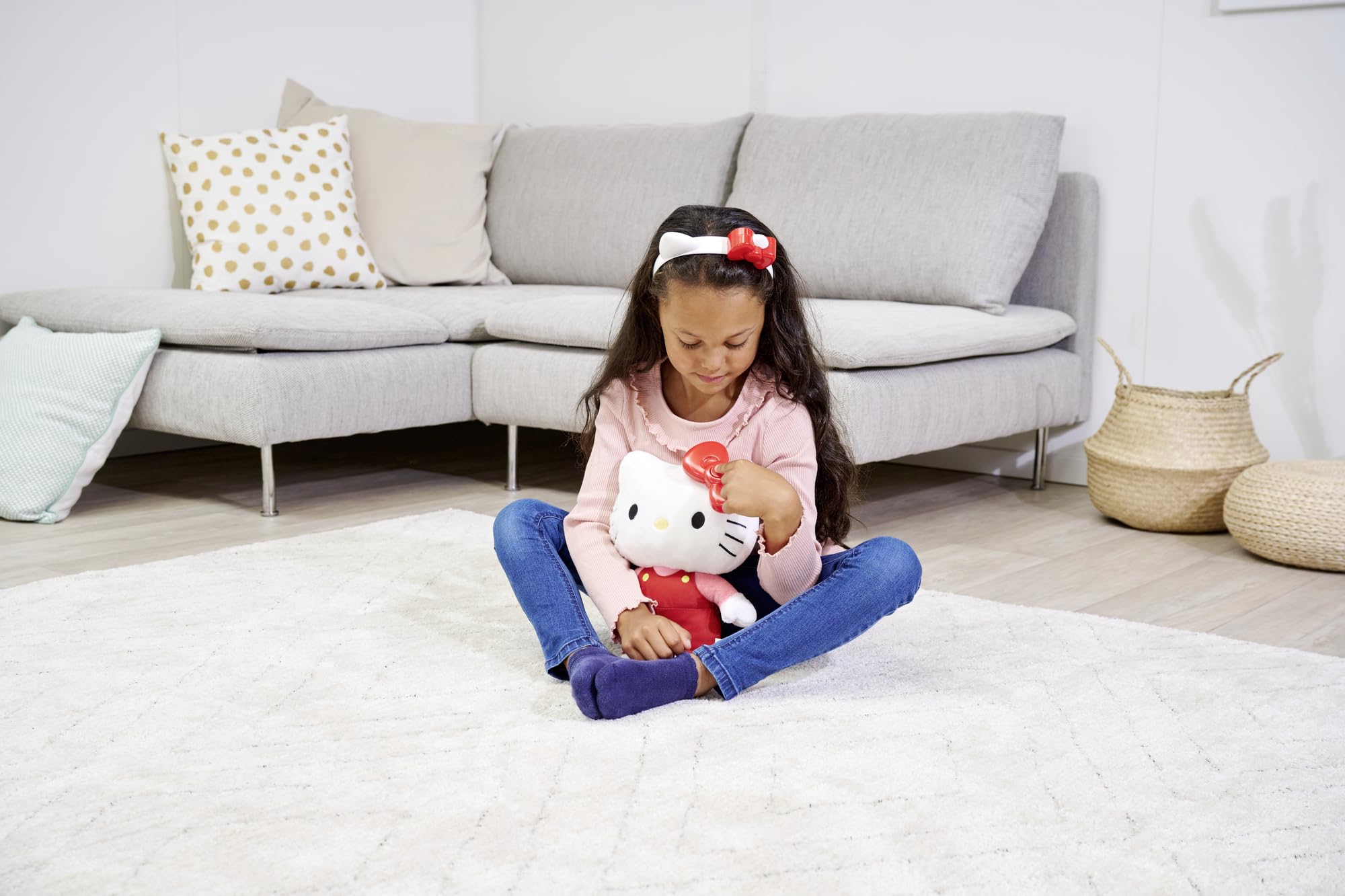 Simba Hello Kitty Magic Bow 109280149 - Peluche luci e suoni, 30 cm, adatto a partire dai primi mesi di vita