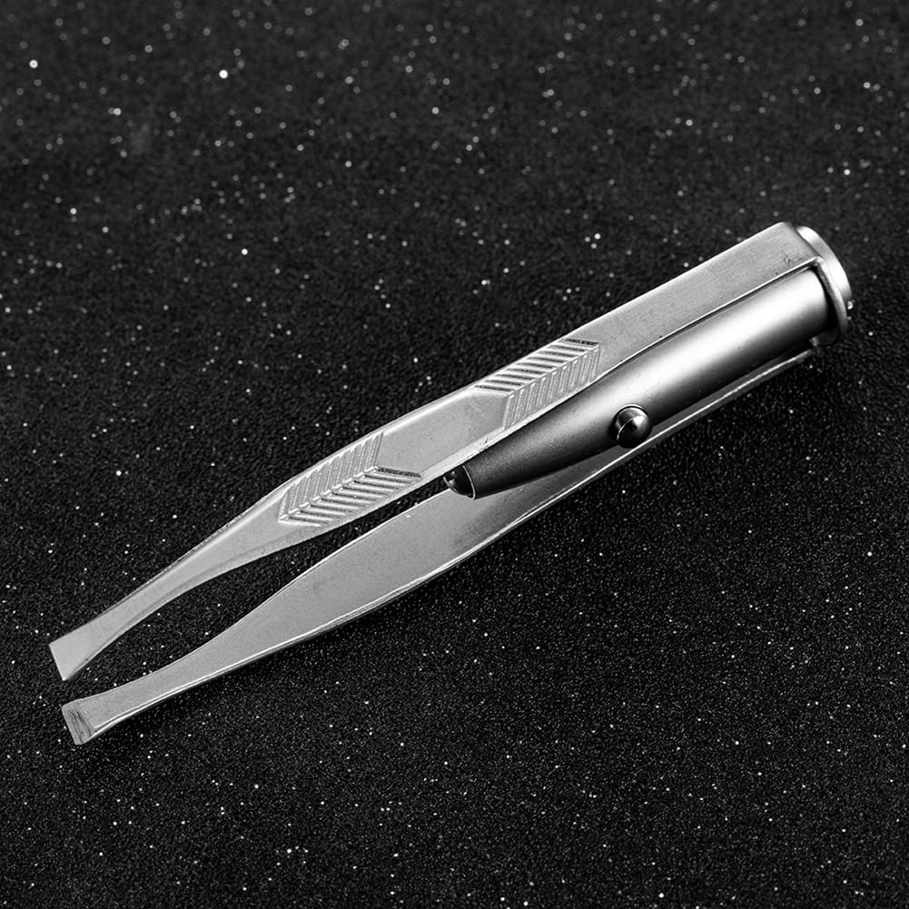 Pince à Épiler Lumineuse LED Pour Sourcils Et Cils - Alimentée Par Pile - Précision Maximale