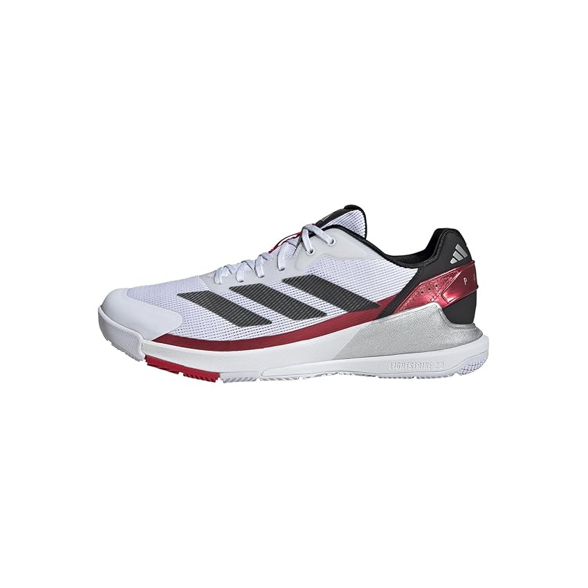 adidas Uomo Crazyquick Lightstrike Padel Shoes, Cloud White/Core Black/Lucid Red, 38 EU