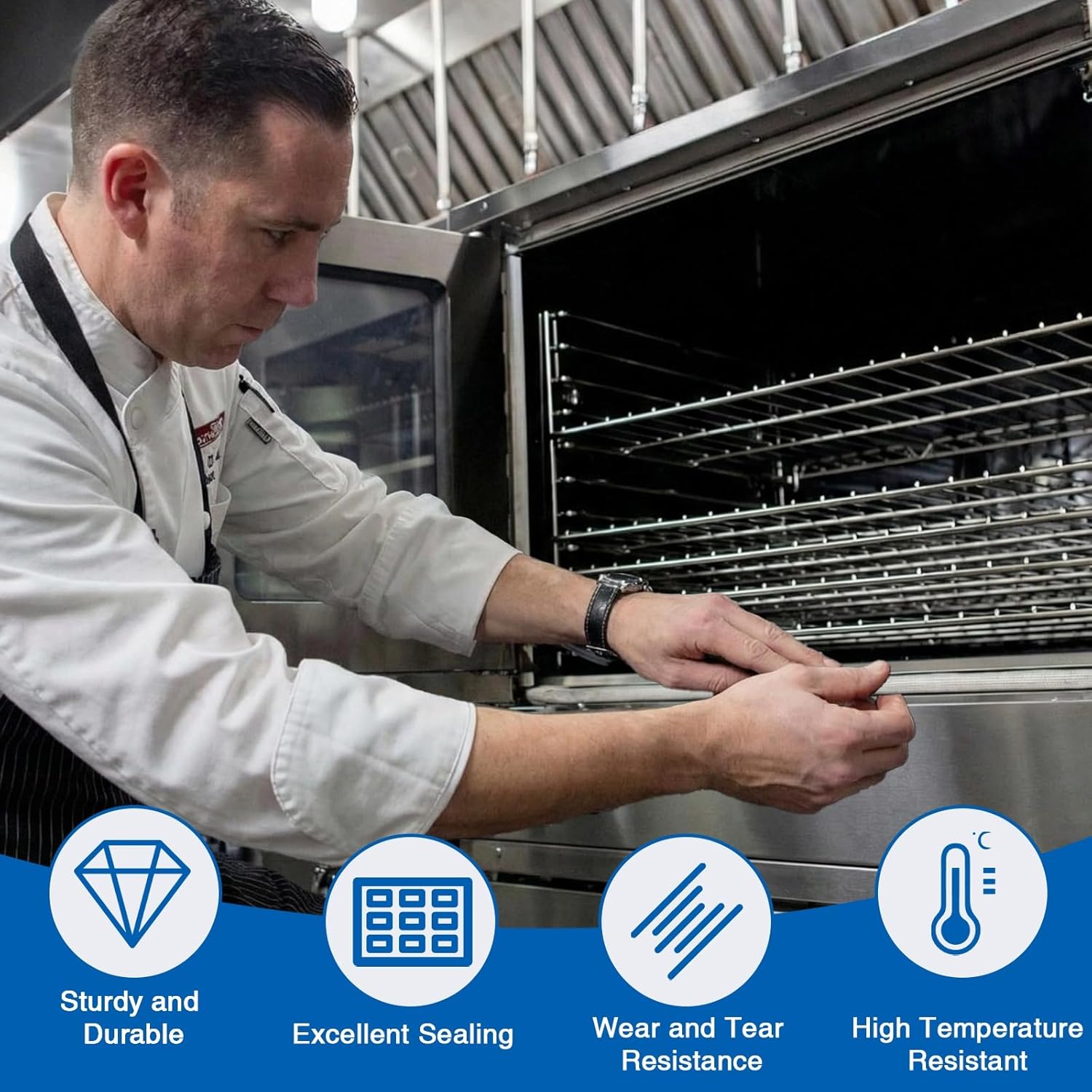 1197506 Range Oven Door Seal Assembly Replacement Fit for Southbend SLGB, GB, ES Some Models