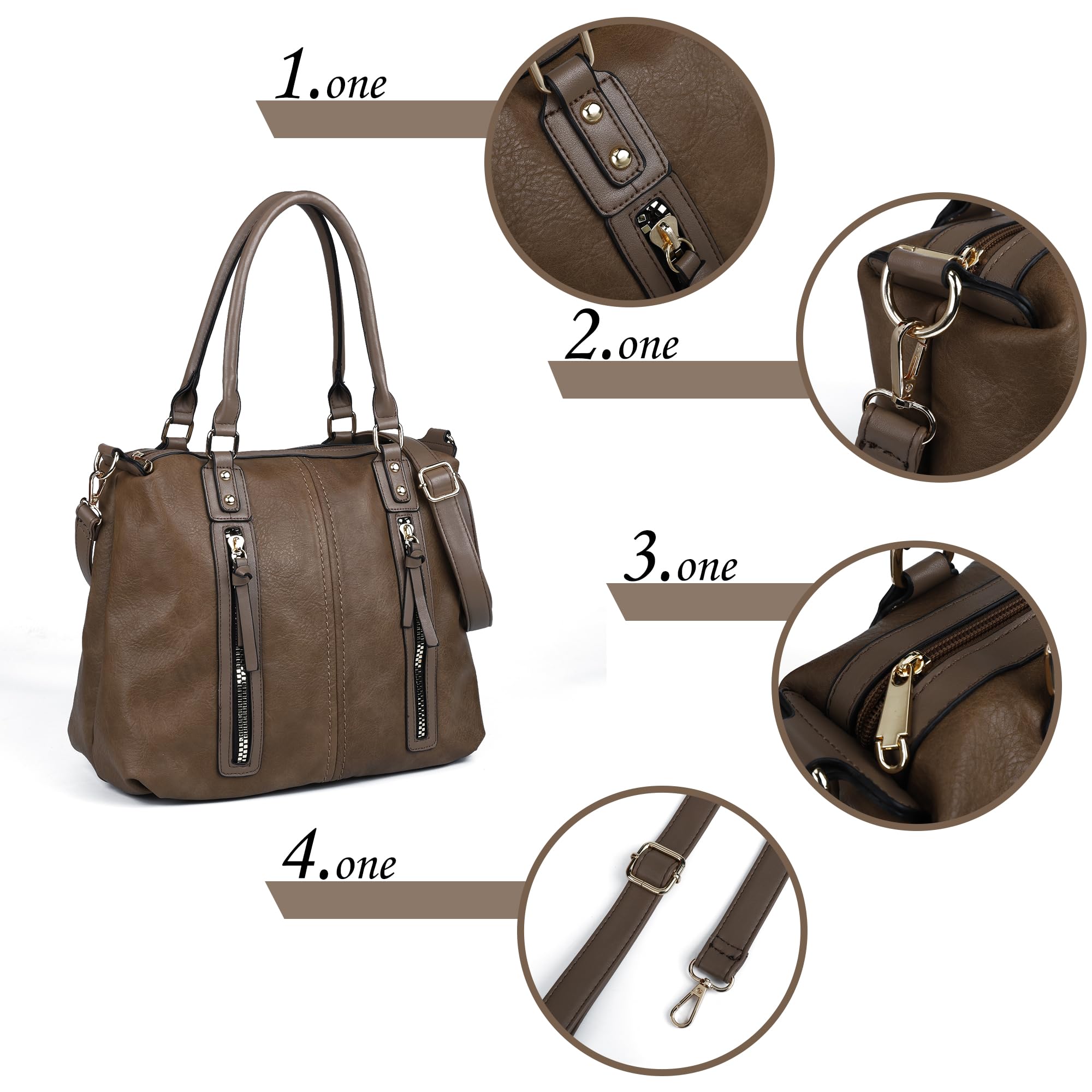 Gladdon Borsa a tracolla da donna con tasche multiple per viaggi | L