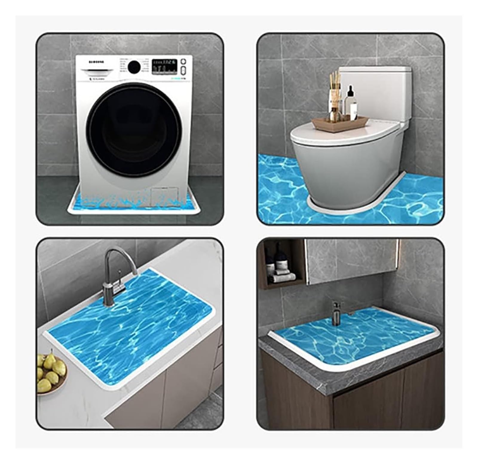 Tira impermeable for baño, presa de agua umbral ducha plegable, fregadero protector contra salpicaduras cocina silicona, tira retención para(Black,10m/393 inch)