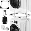 Ultra-thin Universal Washing Machine & Tumble Dryer Stacking Kit,Heavy Duty Adjustable Frame 45-68cm with Reinforced Ratchet Straps & Secure Mounting Brackets,Anti-Vibration Stackable Solution [Energy Class A]