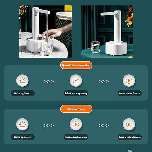 Miniatura 6 de Water Bottle Dispenser USB Water Bottle Pump 3 Gears Desktop Dispenser Pump for Home Office Use