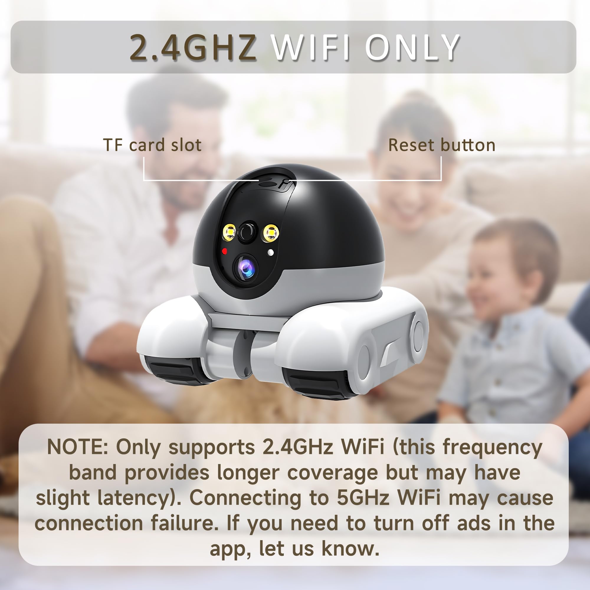 Pet Camera, 1080p Security Camera for Home, Movable Robot Pet Cam Indoor with Phone App, Wireless Dog/Cat/Baby Monitor WiFi Version+32G SD Card, 2-Way Talk, Night Vision, Motion Detection