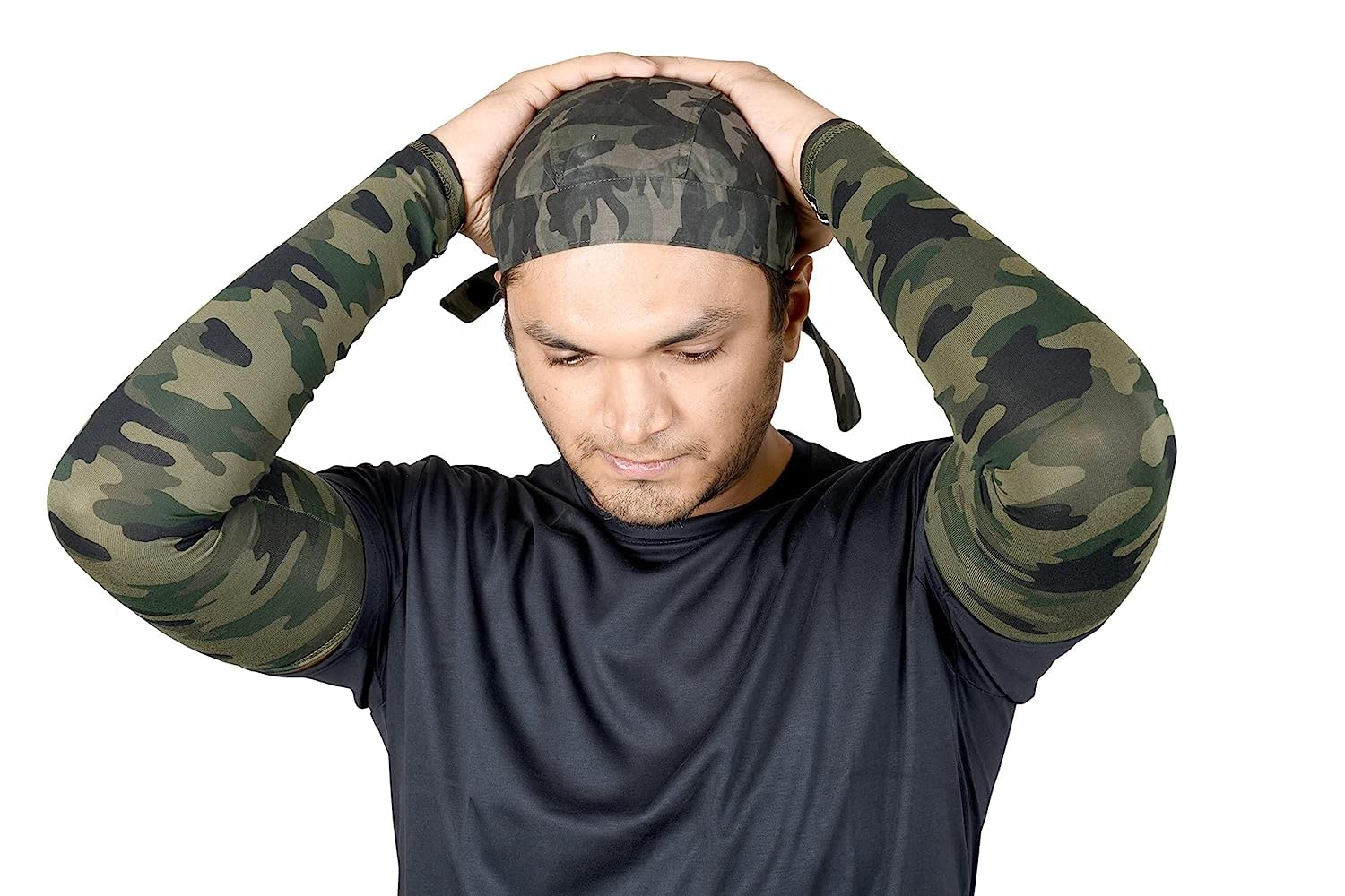 SOUL eTHICS Premium Cotton Breathable, Stretchable Full Hand Sleeves Arm Protection Suitable for Riding, Gym for Skin Tan Sunburn Protection Summer, Sport Hand Sleeves, Pack of 1