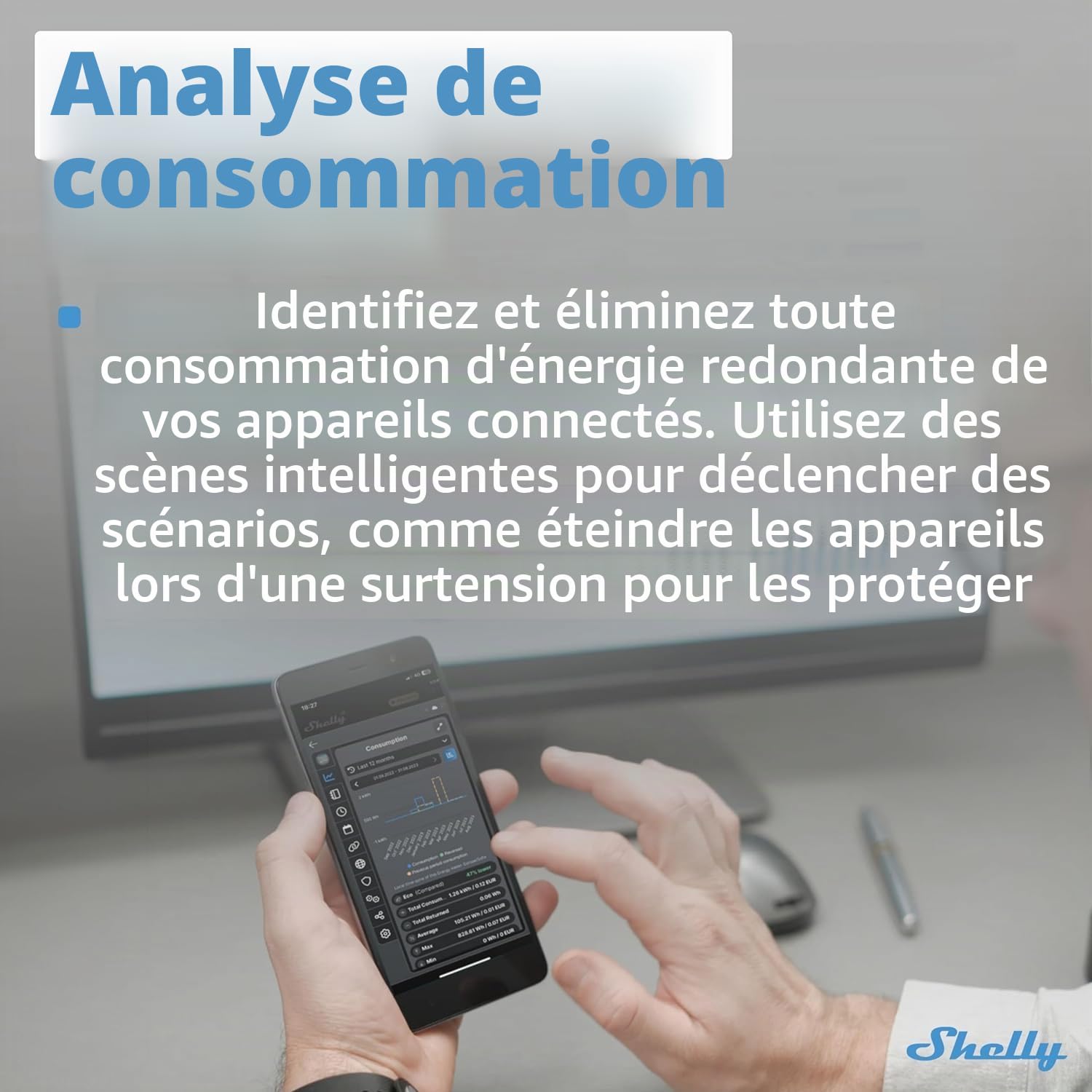 Shelly PM Mini Gen 3 | Lot de 4 | Compteur de puissance intelligent WiFi et Bluetooth 1 canal 16 A | Domotique | Compatible avec Alexa et Google Home | Application iOS Android | Pas de hub nécessaire
