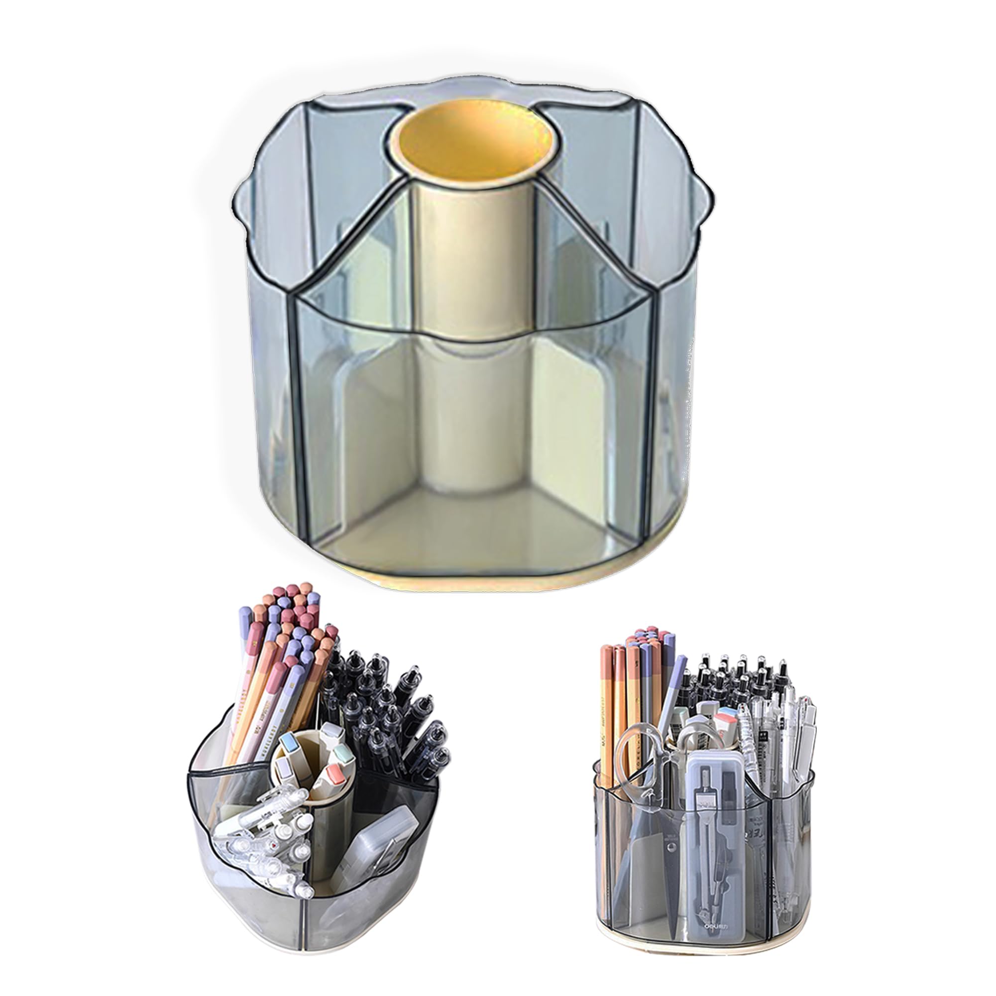 Adorables organizadores de escritorio y accesorios, soporte giratorio para bolígrafos, bonito organizador de escritorio de oficina con soporte para lápices, perfecto para bolígrafos y más