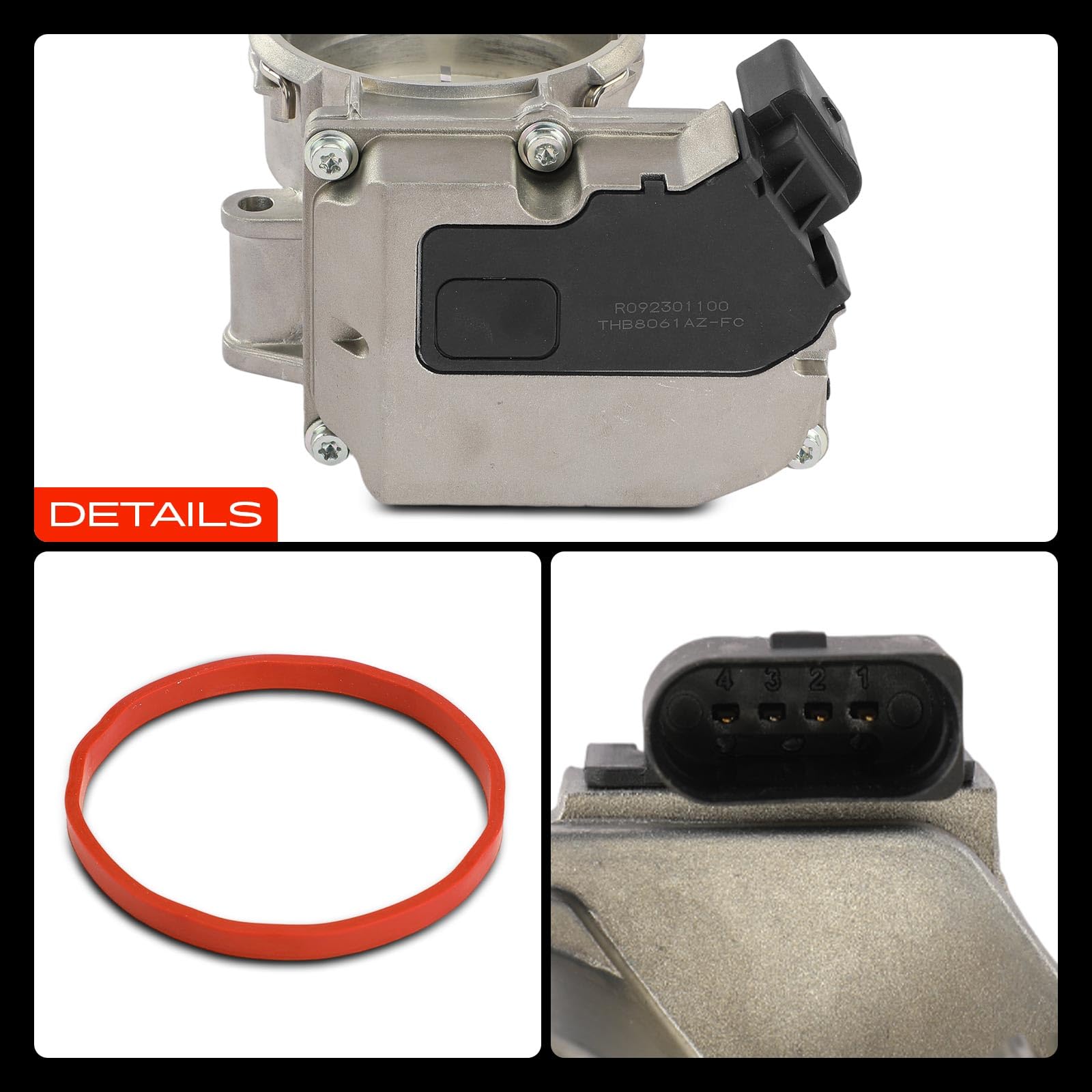 Frankberg Valvola dell'acceleratore Corpo dell'acceleratore Diesel Compatibile con A6 4F2 2.0L A4 Avant 8ED 2.0L A4 Avant 8ED 1.9L Leon 1P1 1.9L A6 Avant 4F5 2.0L Replace# 03G128063C