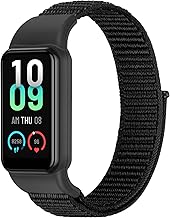 Correa de Nylon Compatible para Amazfit Band 7, 1 Pack Suave Transpirable Cómodo Ajustable Nylon Deporte Solo Loop pulsera de repuesto para Amazfit Band 7 Mujeres Hombres