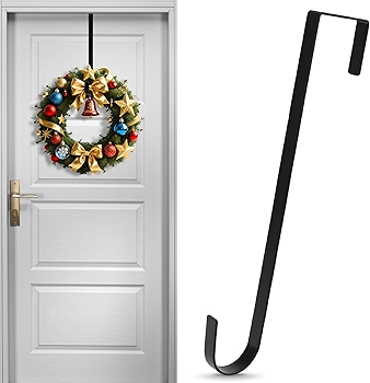 ZningEsxi 金属挂饰门 wreath 钩，适用于圣诞和万圣节装饰