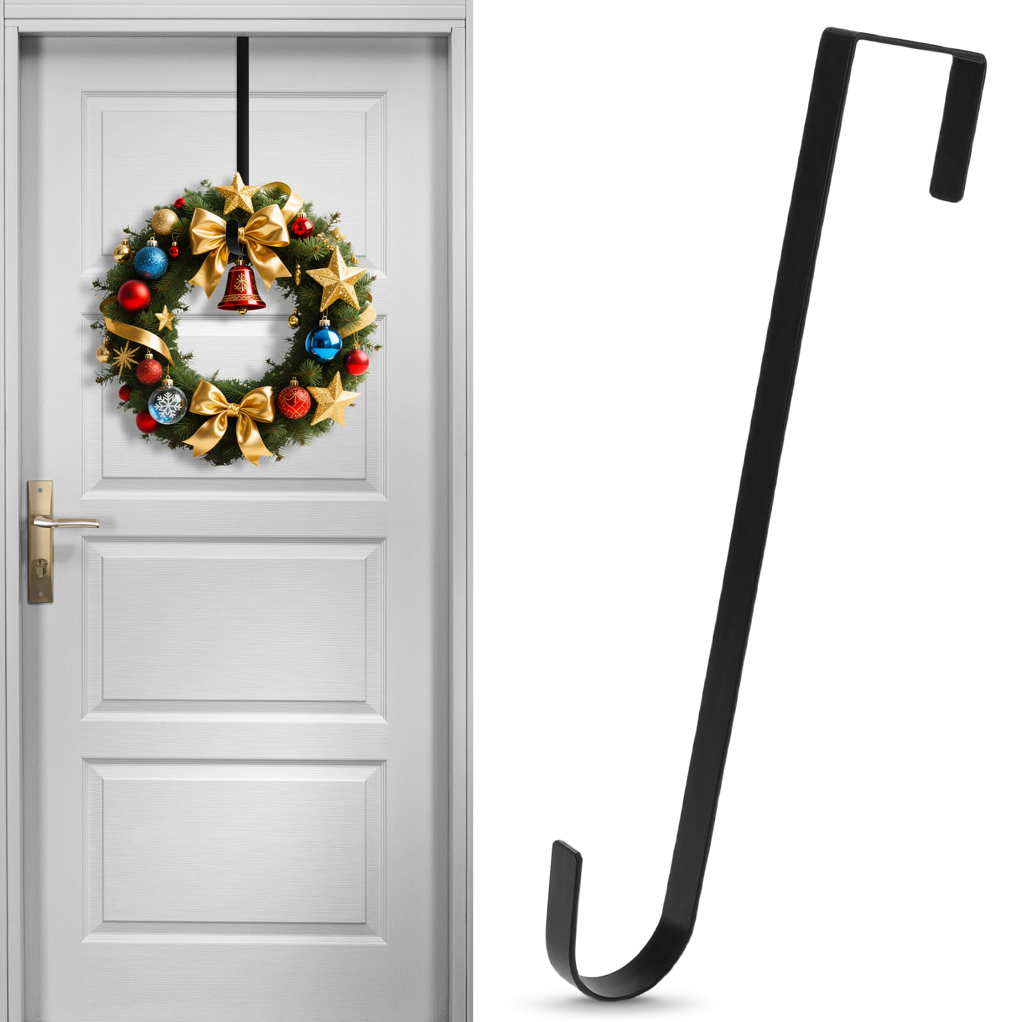 Photo 1 of ZningEsxi 12" Wreath Hanger - Black Metal
