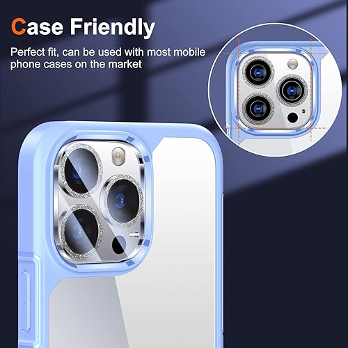 Miniatura 4 de UniqueMe Paquete de 3 protectores de lente de cámara compatibles con iPhone 14 Pro MaxiPhone 14 Pro, resistentes a los arañazos, compatibles con