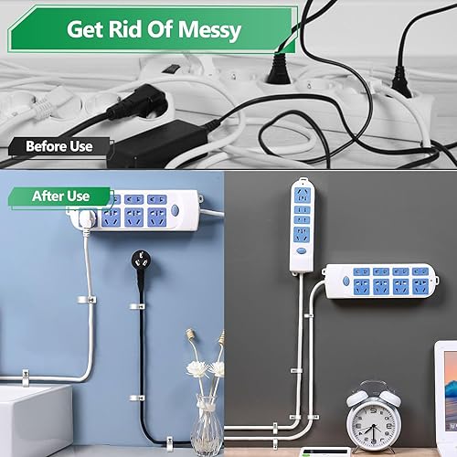 Miniatura 6 de Clips de cable para organizador de cables, 6 tamaños, 290 piezas, nailon tipo R, 316 pulgadas, 14 pulgadas, 38 pulgadas, 12 pulgadas, 34 pulgadas, 1