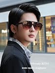 FEISEDY Vintage Retro 70s Plastic Aviator Sunglasses Women Men Classic Large Squared Frame B2751