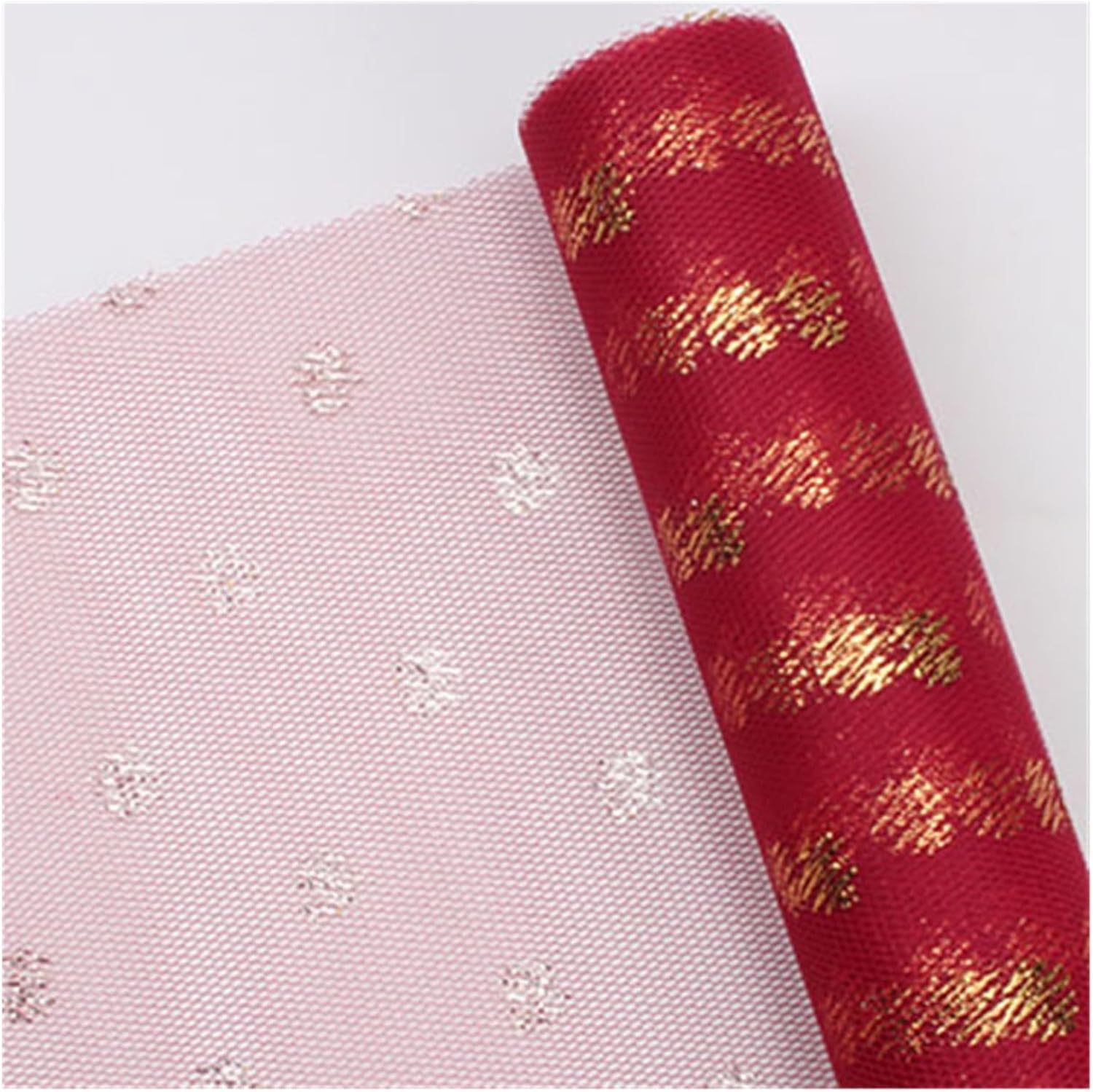 NYMFEA yaoqijie 50CMX5Y Flower Wrapping Paper Roll Floral Supplies for Fresh Flowers Mesh Florist Bouquet Packaging Lasting (Color : Wine red)
