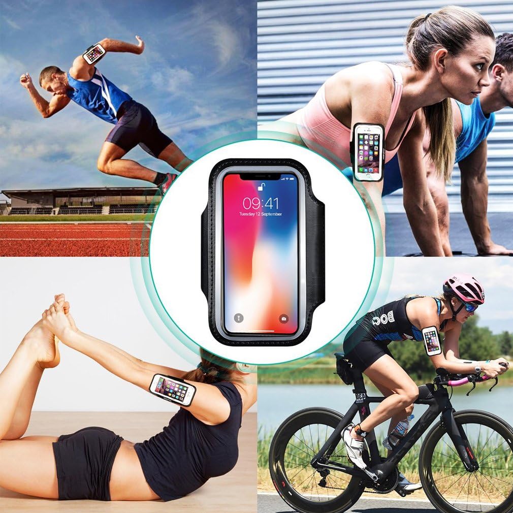 Sports Gym Work Out Running Armband Sweatproof Phone with Key Holder Suitable for Apple iPhone X XS 10/8/ 7/ 6S/ 6 - Image 4