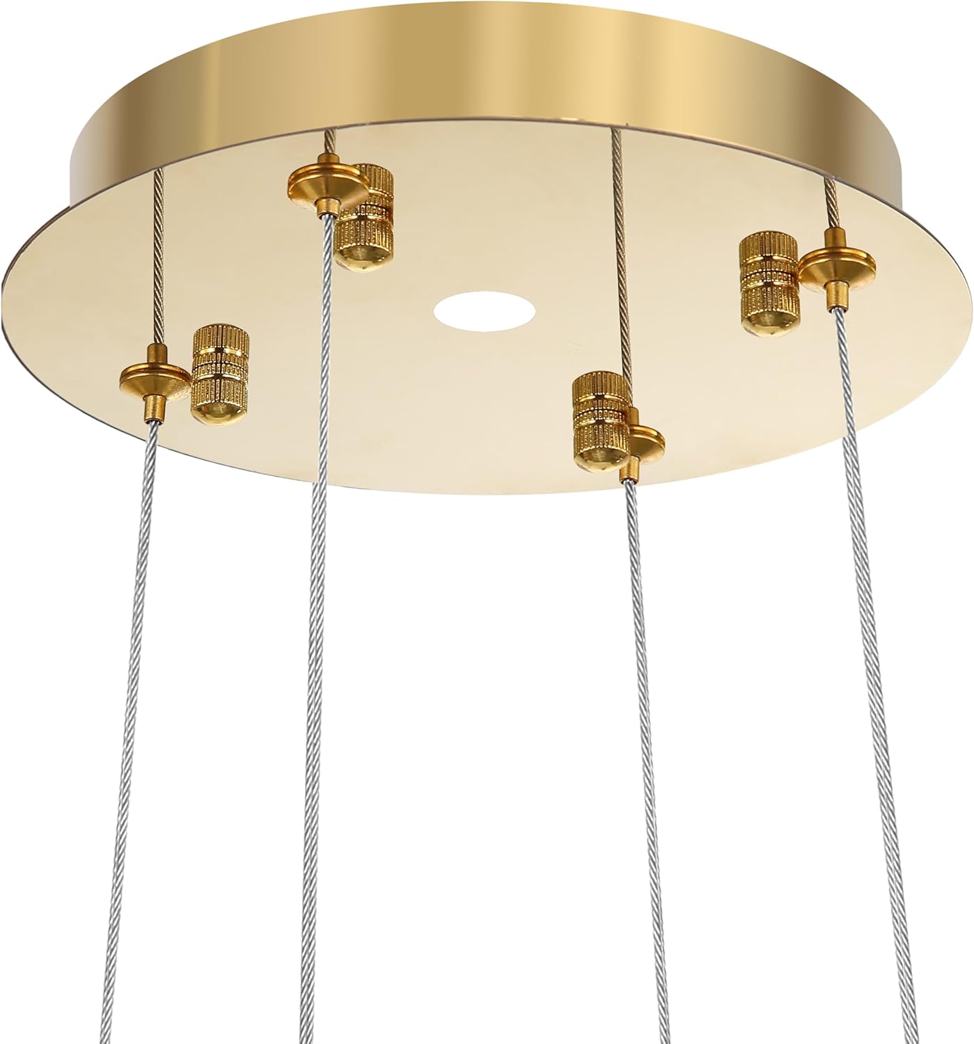 HAIXIANG Chandelier Ceiling Light Ceiling Adapter for Sloped Small Domed Roof Ceiling with Adjustable Hanging Wires, Gold