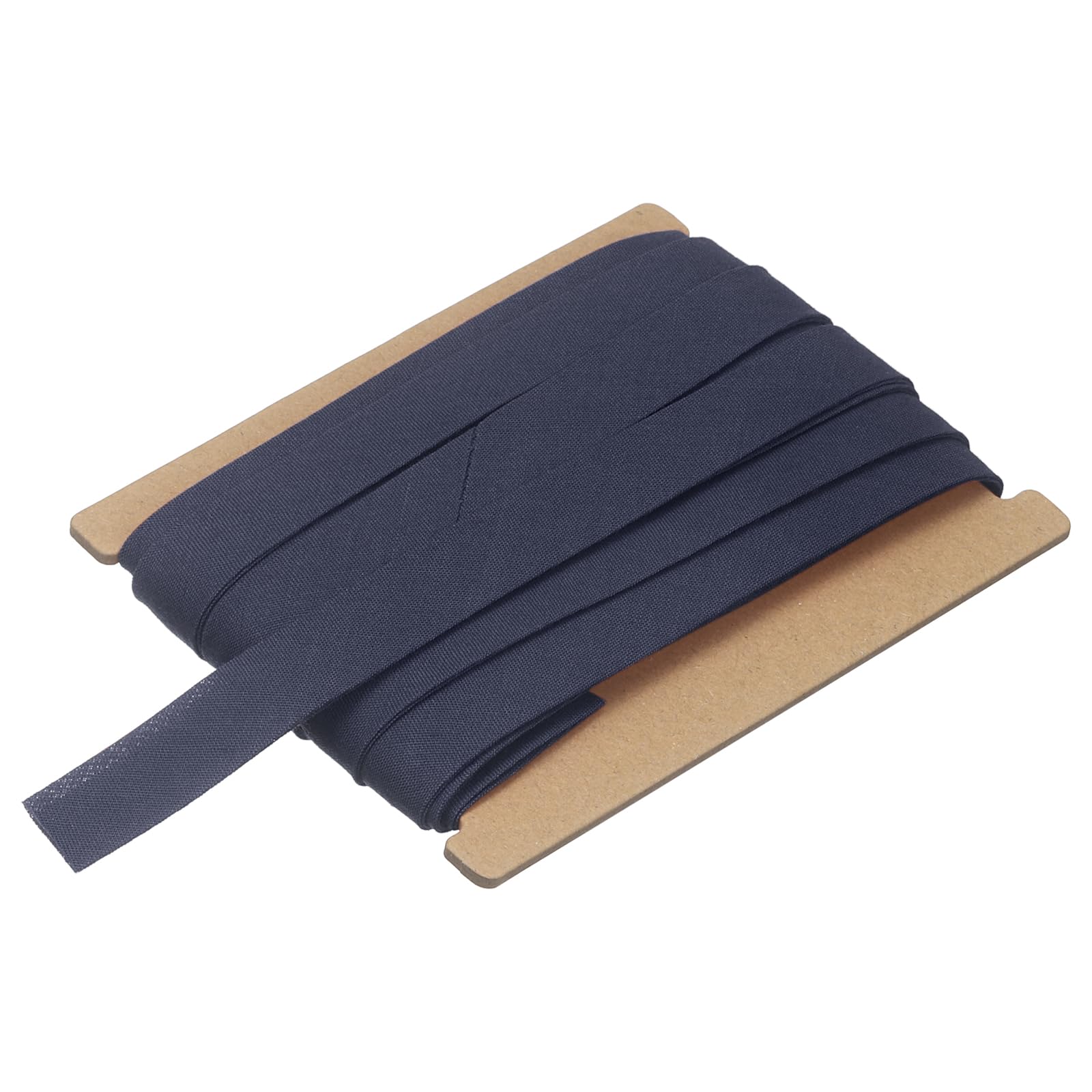 sourcing map 5/8 Inch Double Fold Bias Tape, Polyester Continuous Bulk Bias Tape for Sewing, Seaming Quilting Hemming Binding Crafts (Navy Blue 6 Yards)