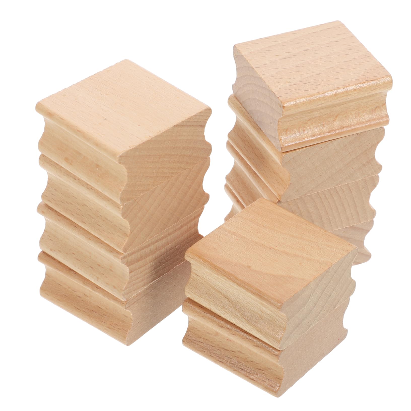 DOITOOL 40 Stck. Teiliges Holzstempel zum Selbstgestalten Blanko DIY Siegel aus Buchenholz Runde Kanten für Bastelprojekte Geschenkanhänger Kinderhandwerk und Scrapbooking