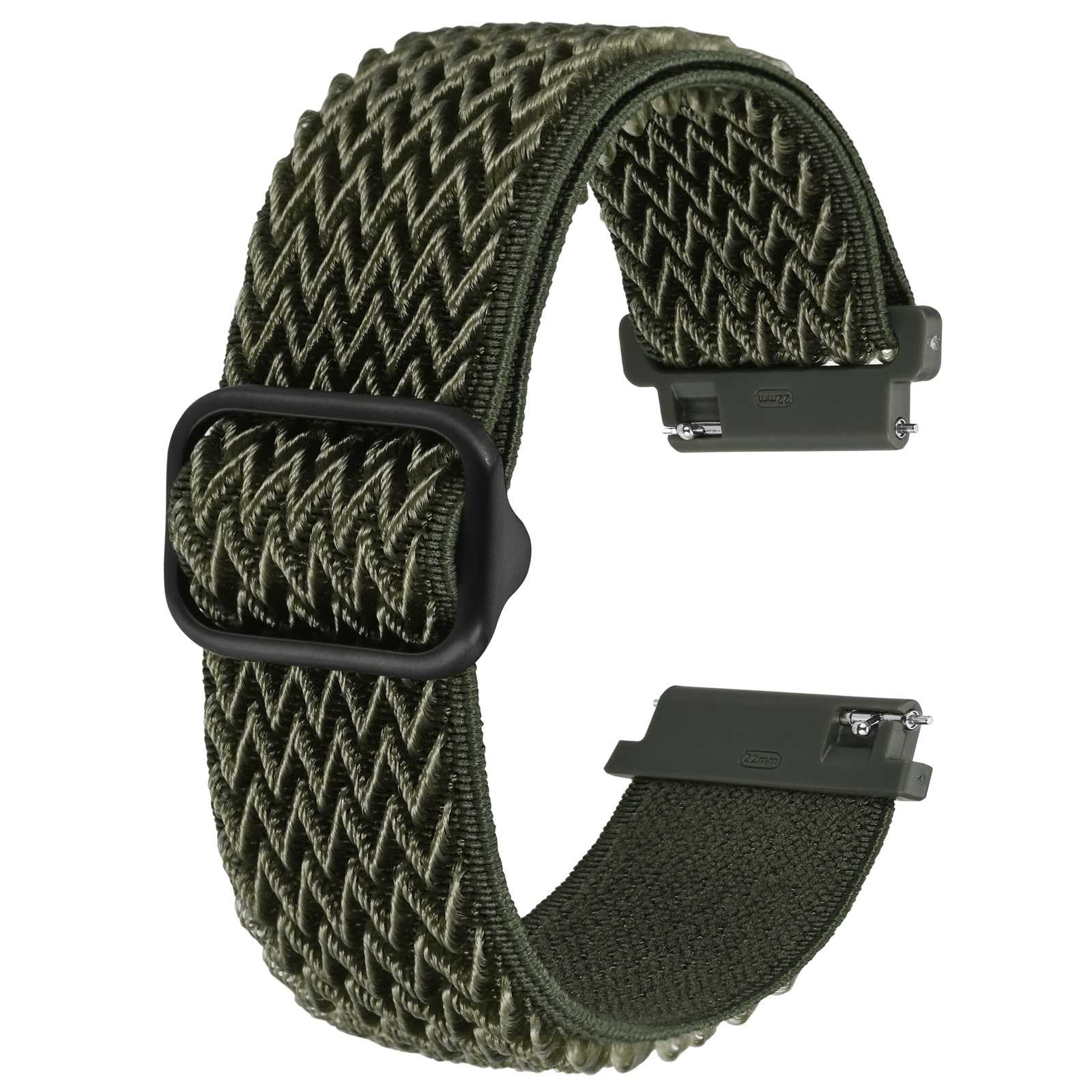 bisonstrap stretchy nylon watch band adjustable buckle loop bands quick release elastic braided nylon strap 16mm 18mm 19mm 20mm 22mm