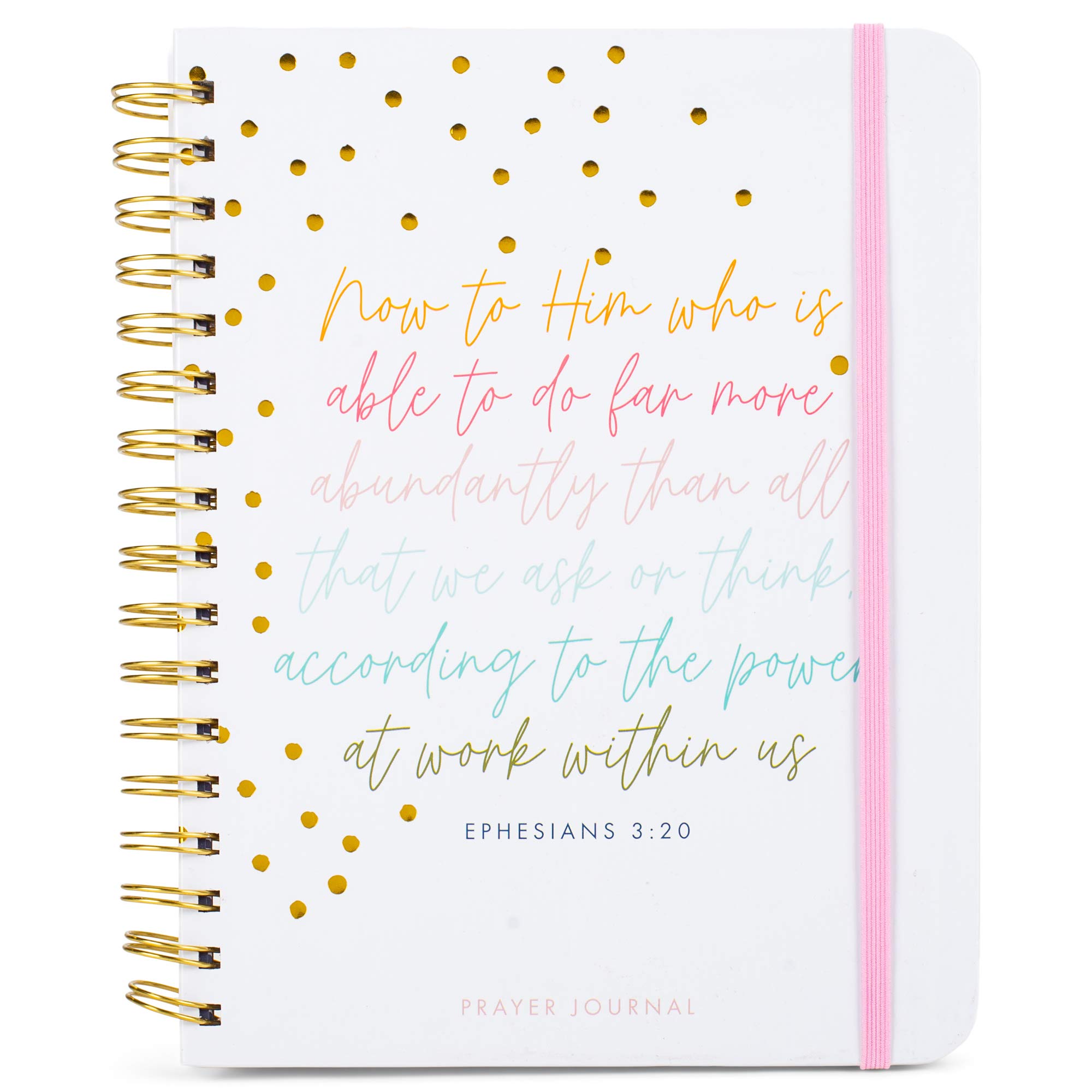 He Able To Do Golden Dot 7 x 9 Paper Wire Bound Prayer Journal