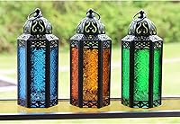 Vista 17 de VELA LANTERNS Farol portavelas decorativo, marroquí, gótico, morado, de 10.5 pulgadas, para mesa o colgar, decoración de Ramadán, decoración