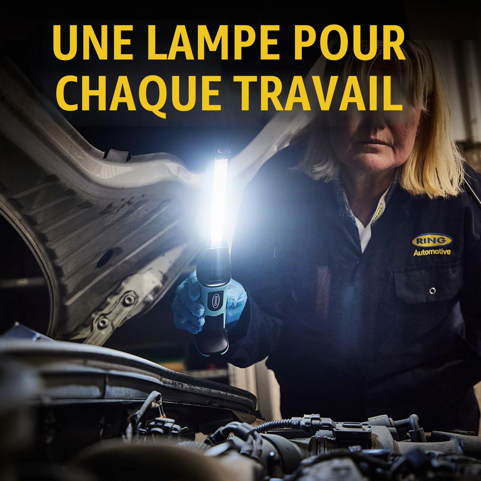 RING Lampe d'inspection LED fine avec jusqu'à 1000 lumens de sortie lumineuse : rechargeable et sans fil