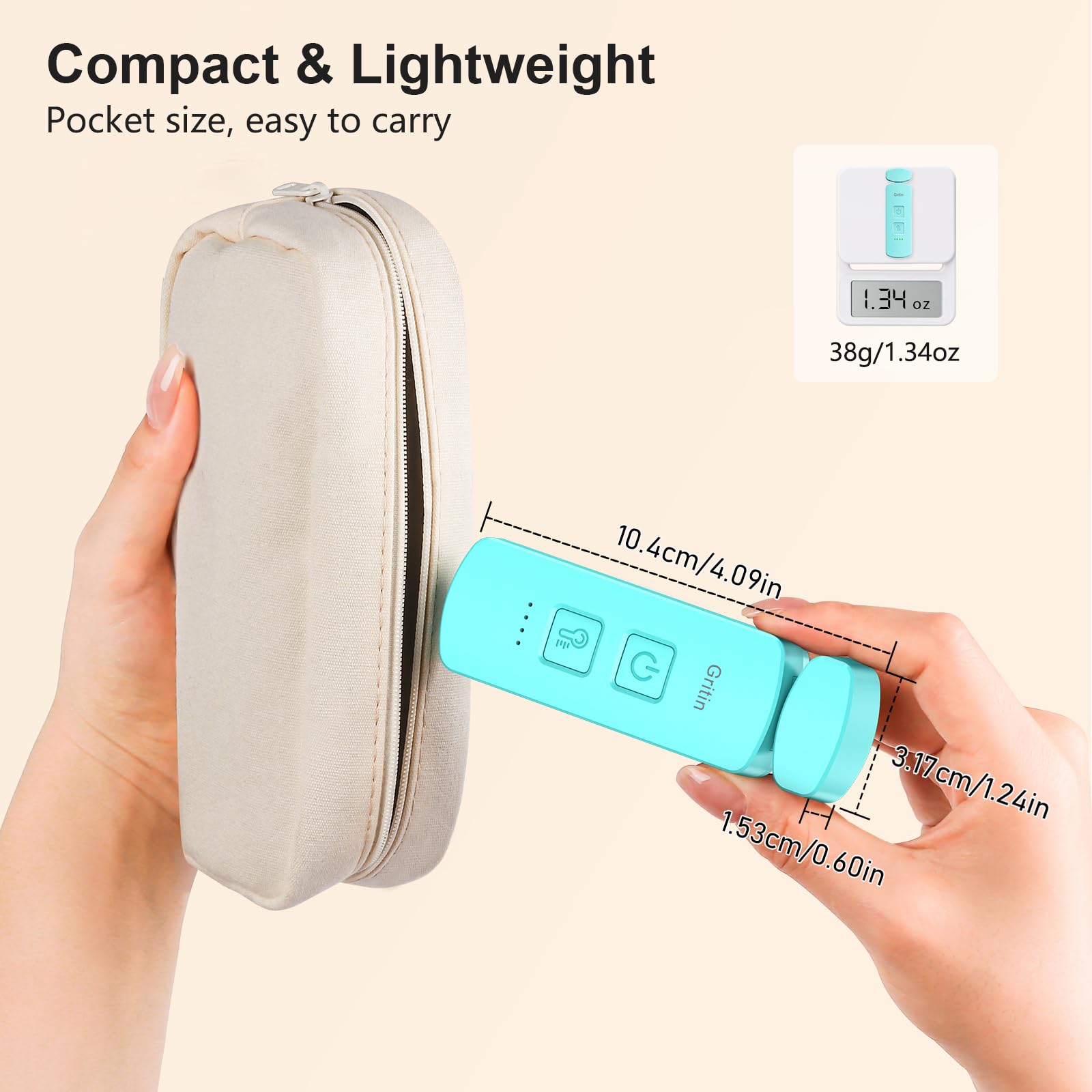 Gritin Luz de Lectura Recargable, Lámpara de Lectura para Protección Ocular con Pinzas - 3 Colores & 3 Brillos Ajustables, Plegable Luz Libro para Leer en la Cama, Ideal para Amantes de los Libros