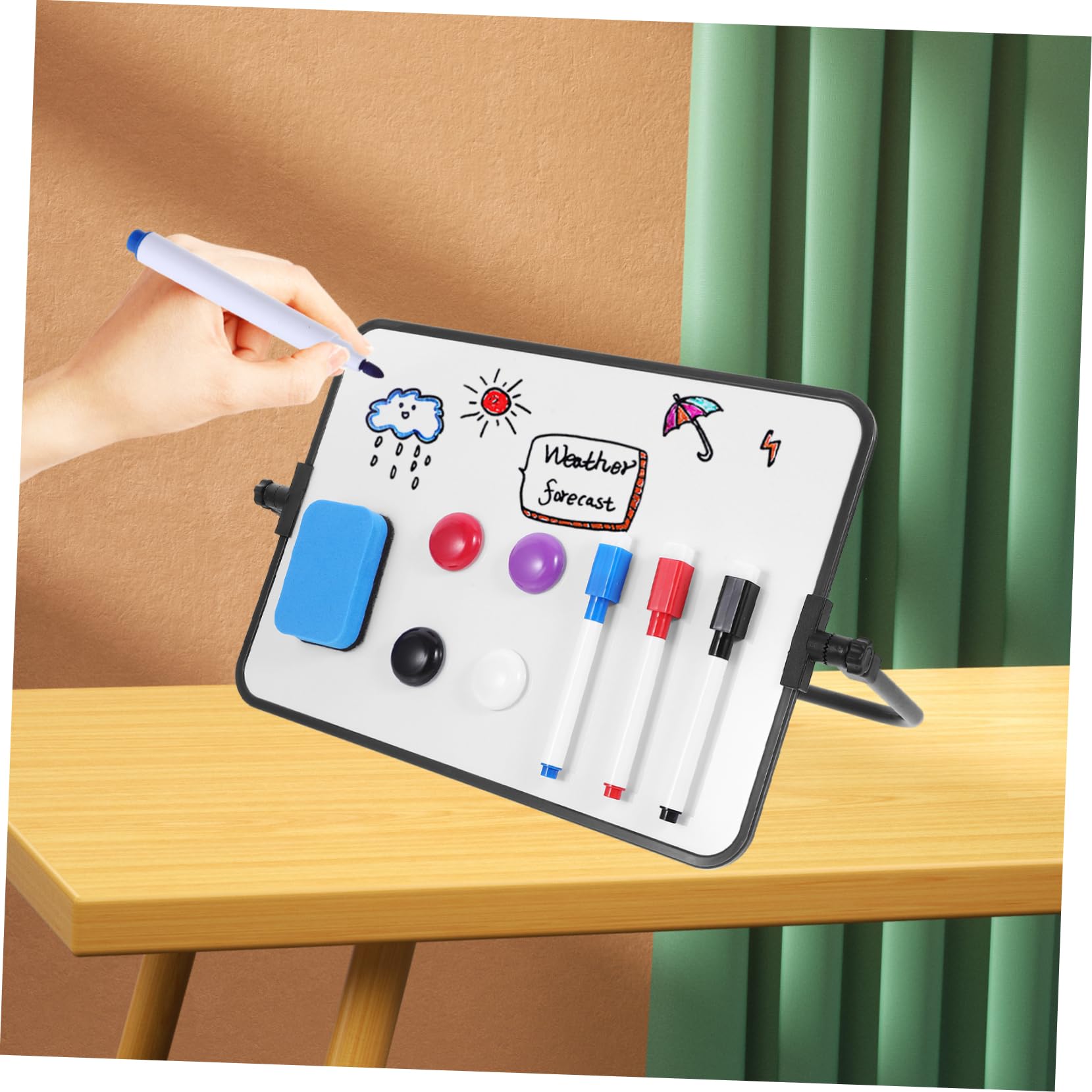 MAGICLULU Lavagna Bianca Cancellabile Secco Lavagna Supporto Per Appunti Da Tavolo Per Disegno e Scrittura Pratica Per Ufficio e Casa Leggera e Portatile