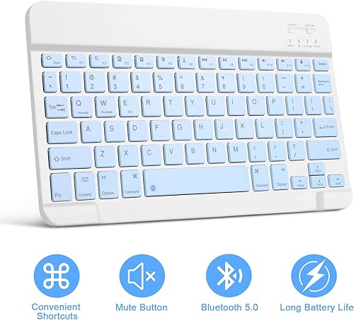 Miniatura 9 de GOKOCO Funda con teclado para Samsung Galaxy Tab S10 FES9 FE 10.9"S9 11", funda magnética desmontable con soporte para bolígrafo S para