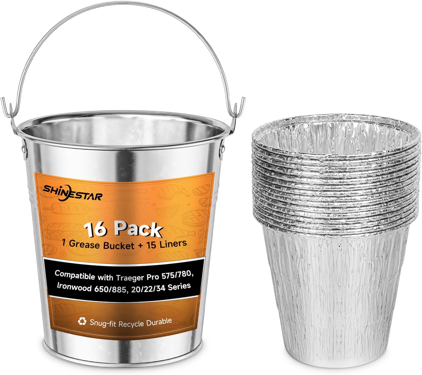 Traeger Grills HDW152 Grease Bucket For Wood Pellet BBQ