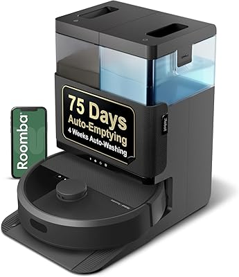 iRobot Roomba Plus 405 (G185) Combo Robot Vacuum & Mop with AutoWash Dock - Spinning Mop Pads, Self-Empties, Pad Washing & Drying, Self-Cleaning, Pad-Lift, LiDAR Navigation