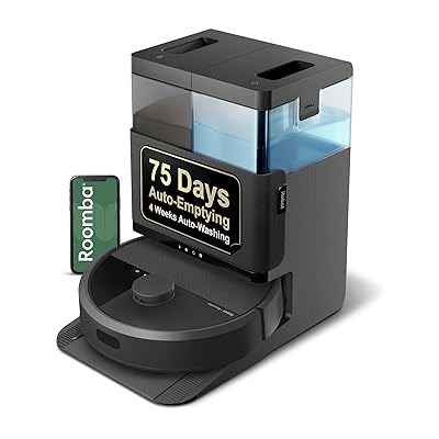 iRobot Roomba Plus 405 (G185) Combo Robot Vacuum & Mop with AutoWash Dock - Spinning Mop Pads, Self-Empties, Pad Washing & Drying, Self-Cleaning, Pad-Lift, LiDAR Navigation