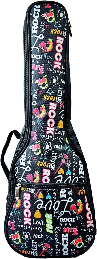 EaseIcon Soft-Padded Soprano Ukulele Cover Case Gig Bag - Black