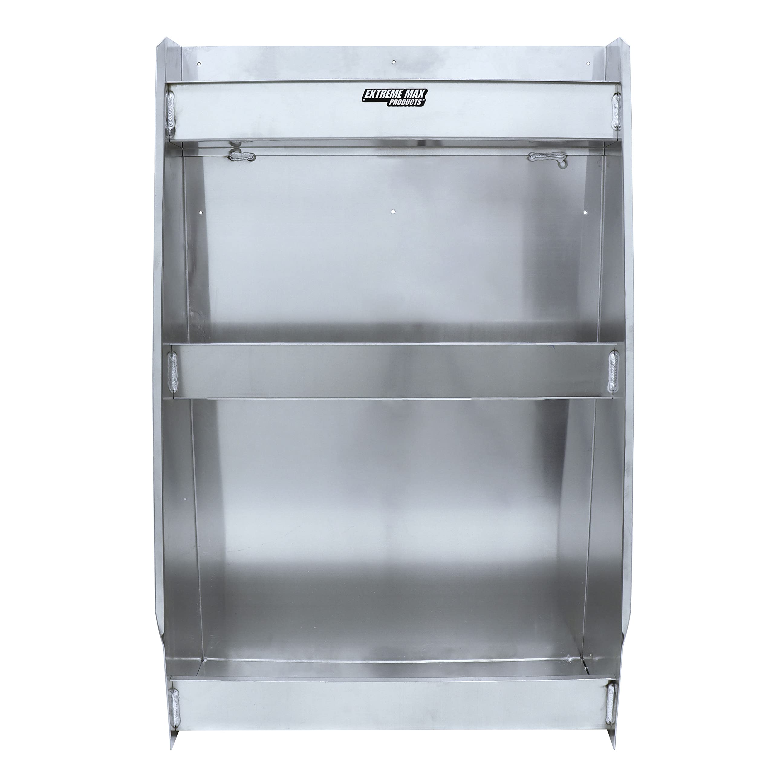 Extreme Max 5001.6102 Aluminum 3-Shelf Open Storage Cabinet for Enclosed Trailer, Shop, Garage