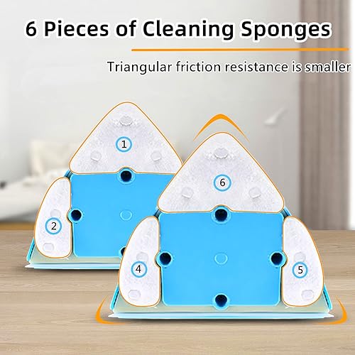 Miniatura 4 de Limpiador de ventanas de doble cara, herramientas de limpieza magnética para limpiaparabrisas de vidrio, 4 engranajes ajustables, herramientas de