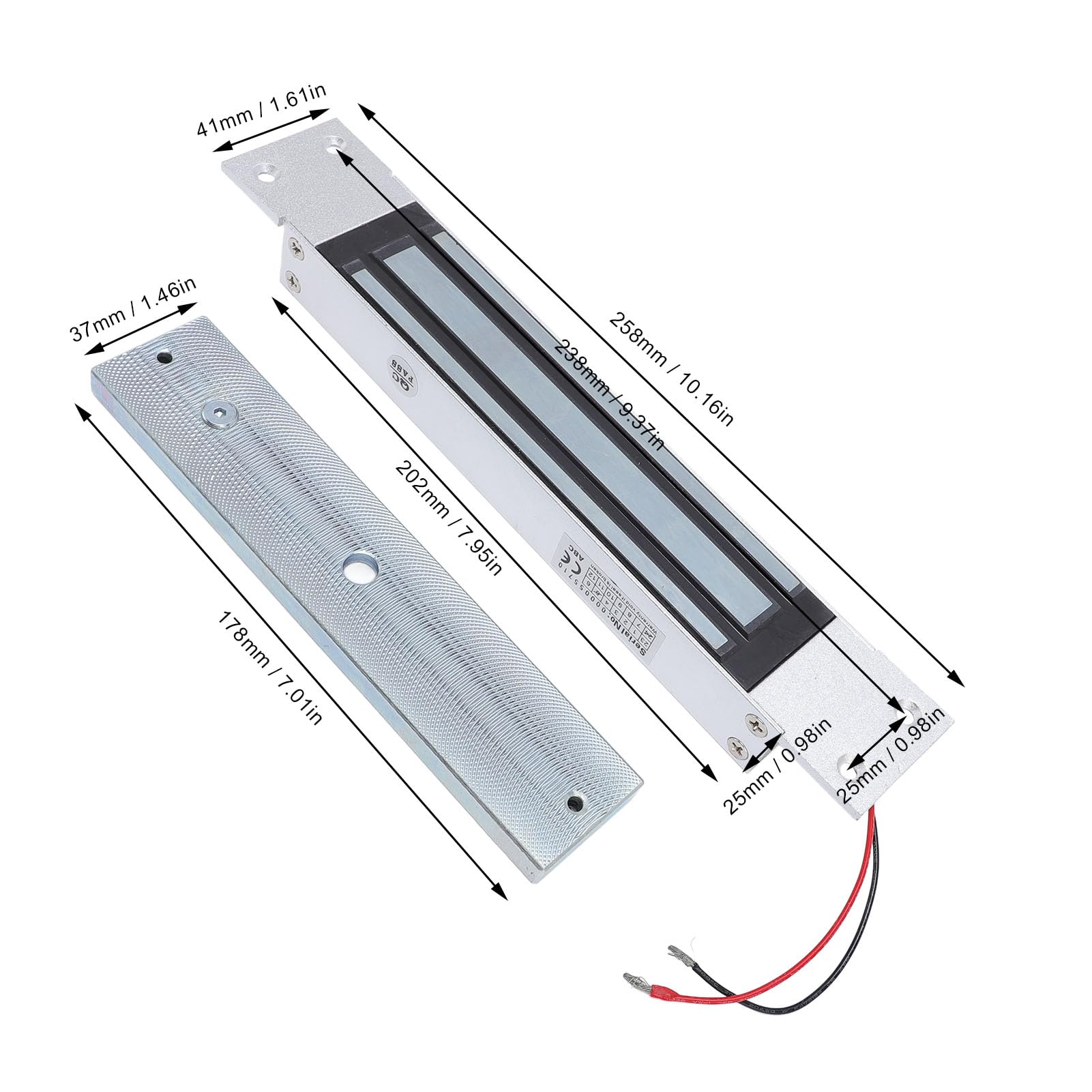 280 kg de bloqueo magnético Electric de aluminio de alta resistencia impermeable para varias puertas