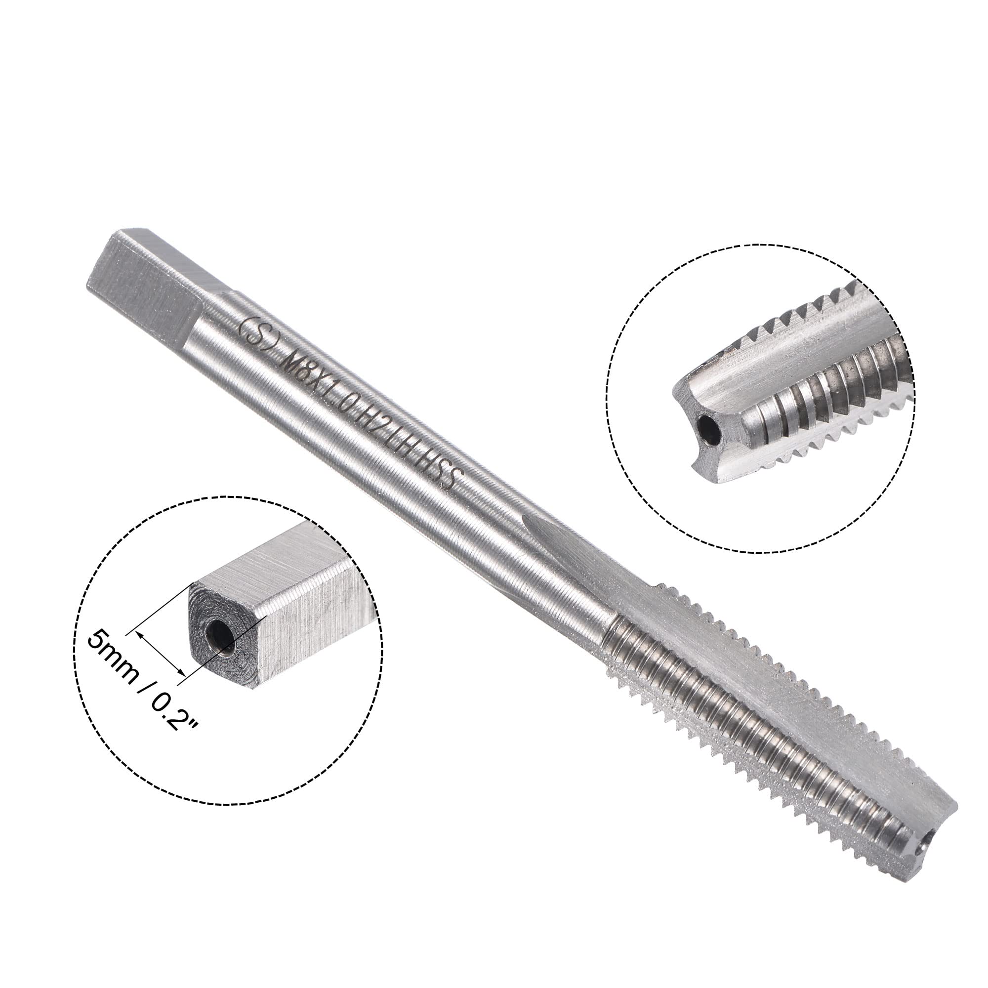 uxcell M8 x 1mm Metric Left Hand Tap and Die Set, Machine Thread Screw Tap with Round Threading Die, Tap & Die Kit for Nut Screw Bolt Thread Repair — Amazon image 3