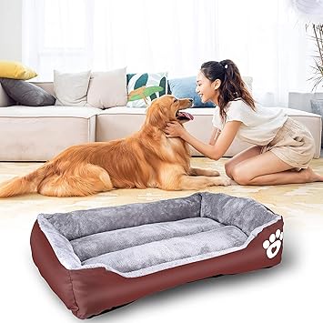 Sisliya Dog Bed for Small, Medium or Large Dogs Or Multiple, Soft Pet Sofa Cats Bed, Machine Washable Comfortable and Safety for Pets (L)