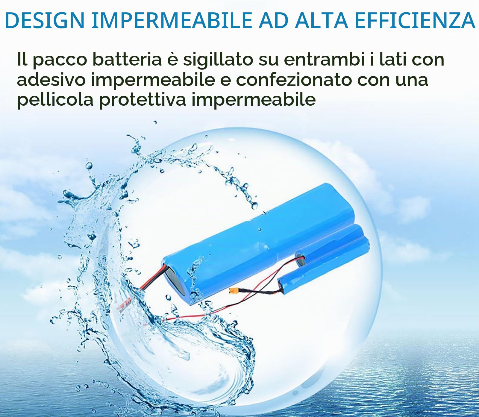 Batteria Per Scooter Elettrico Da 36V 6Ah 7.8Ah 10.4Ah, Batteria Ricaricabile 36V 10S3P Batteria Di Ricambio Impermeabile 36V10.4Ah,XT60