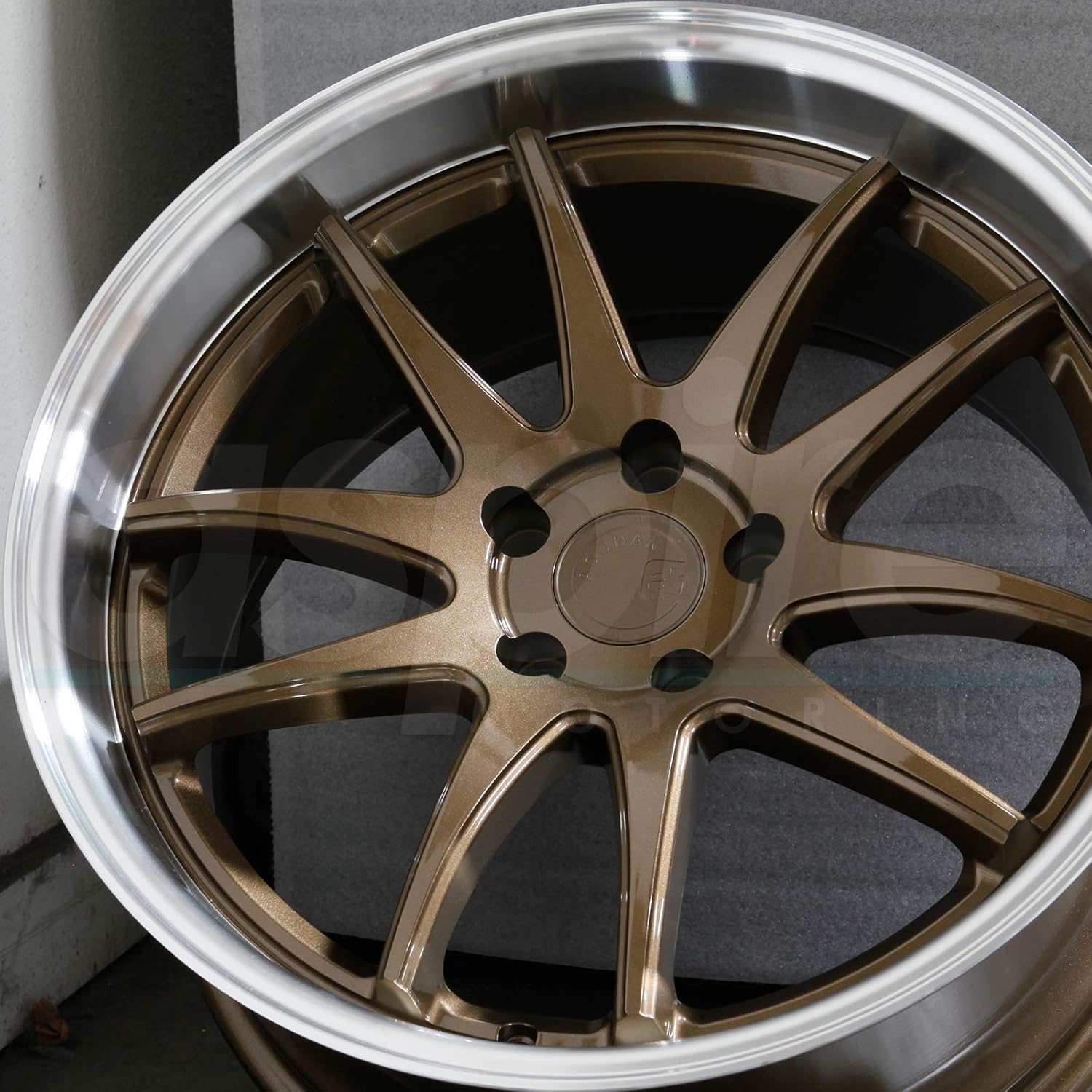 Aodhan DS-02 Custom Wheel - 18x9.5, 30 Offset, 5x114.3 Bolt Pattern, 73.1mm Hub - Bronze with Machined Lip Rim , Gold, Bronze, Copper