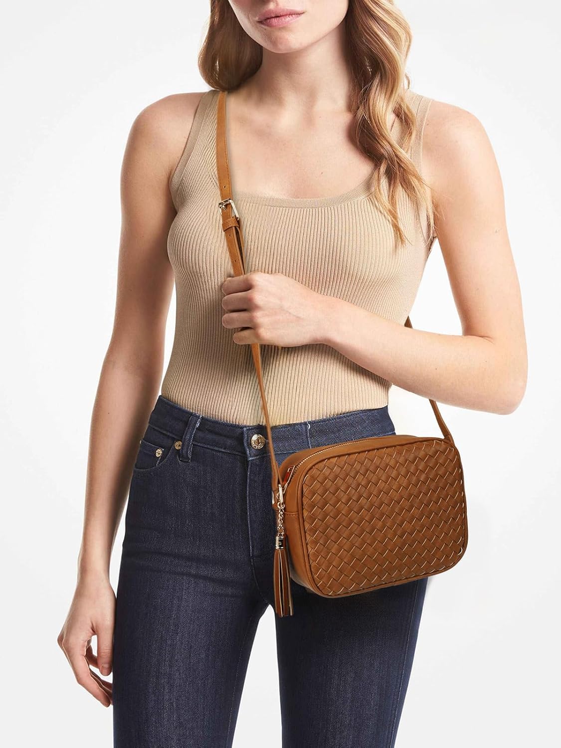 AFKOMST Woven Crossbody Bags for Women Small Summer Purse and Boho Cross Body Handbag with Tassel, Vegen Leather | Fit Long Wallet, Spacious Room - Image 8