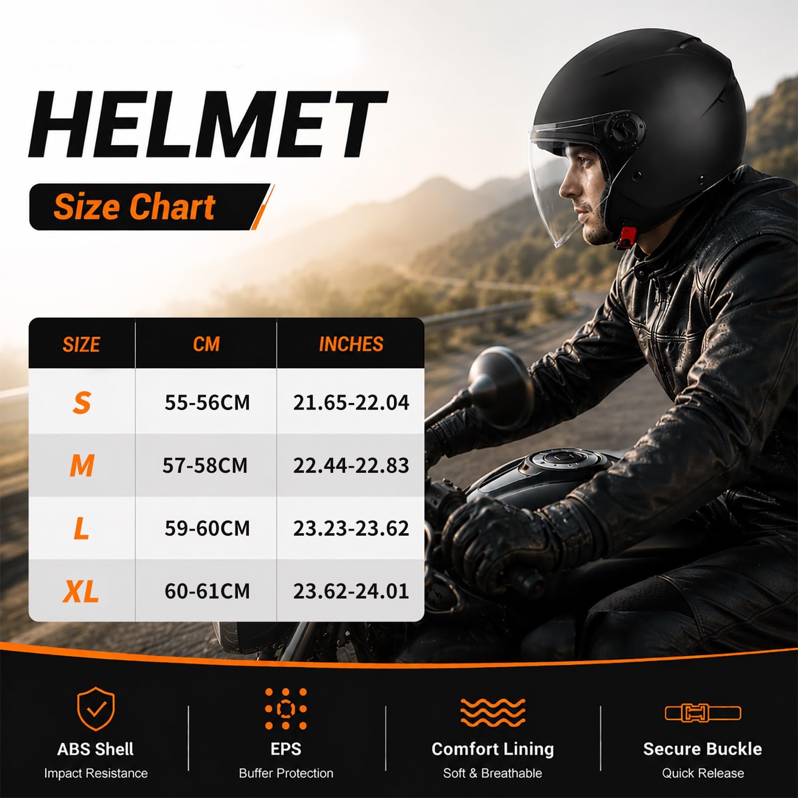 Jethelme Herren, Roller Helm Jet Mopedhelm Damen, ECE 22.06 Zertifiziert